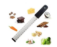 Râpe à fromage, DE mise à niveau Zesteur Outil avec brosse de nettoyage pour agrumes, Chocolat, noix de coco, Gingembre, légumes avec Sharp Lame en acier inoxydable