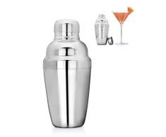 Grannys Kitchen Cocktail Shaker Acier Inoxydable - Mélangeur de Boissons Professionnel 3 Pièces pour MilkShakes, Cafés Frappés etc - 750mL