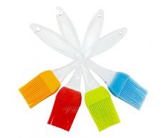 iNeibo Pinceau Cuisine - 4 Pinceaux Pâtisserie pour Badigeonner Multicolore en Silicone 100% Alimentaire résistant à la Chaleur