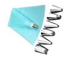 Tukcherry Douilles Pâtisserie, Poche à Douille Accessoires de Décoration en Acier Inoxydable 304 - Décoration de Gâteaux pour Tarte, Pâtisserie, Bonbon, Gâteau, Cupcakes et (8 Kits B2)