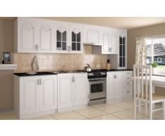 tendencio Cuisine complète de 3m20 Dina Blanche avec moulures Moderne et Contemporain