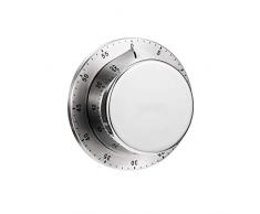 HUISHENG Minuteur de Cuisine Mécanique, Minuteur de Oeuf Cuisson, Avec Alarme Sonore, 100% Manuel, Support Magnétique, Corps en Acier Inoxydable Exquis, Rappel du Compte à Rebours