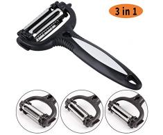 BESTZY 3 en 1 Eplucheur, 2PCS Râpe à Fromage Epluches Légumes Multifonctionnels Éplucheur Légumes et Fruits pour Droitier et Gaucher