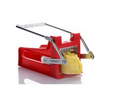 Coupe-frites professionnel en acier inoxydable, 2 lames