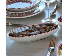 Plat ovale Bakir rouge - L 20 cm