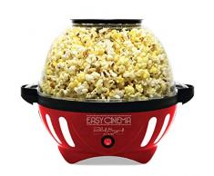 Halogen Machine à Pop-corn New Easycinema 1000W, antiadhésive revêtue de Téflon, Couvercle transparent, puits à beurre et aussi un bol de service