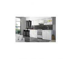 JASNY Cuisine complete 2m40 avec plan de travail - Laqué blanc
