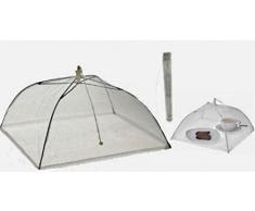 CLOCHE A FROMAGE ALIMENTAIRE PARAPLUIE PLIANTE TULLE PROTEGE INSECTE 45 CM