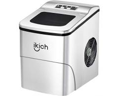 IKICH Machine a Glacons au Comptoir, Glace en 6 Min, 26 lbs/12 kg en 24 Hrs, Réservoir de 2L, 150W, Installation Non Nécessaire, Machine à Glace Electrique Compacte et Portative, Calme Moins de 45dB