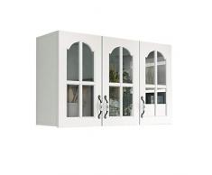 Meubles Suspendus Armoire Murale Armoire De Cuisine Porte Vitrée Armoire Suspendue Balcon Salle De Bain (Color : Blanc, Size : 100 * 30 * 60cm)