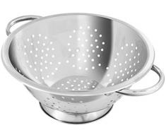Fackelmann 28300 Passoire sur Pied 24cm en INOX, Acier Inoxydable, Argent, 30 x 24 x 11 cm