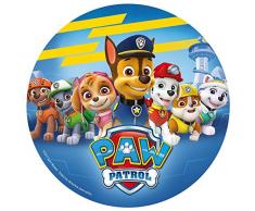 Décoration de gâteau ronde La Pat’Patrouille en papier comestible, 20 cm de diamètre Produit sous licence Dekora