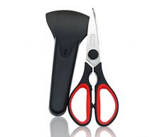 GOURMEO ciseaux de cuisine en acier inoxydable avec boîte de rangement et poignée antidérapante | ciseaux multifonctions, ciseaux de ménage, ciseaux tout usage