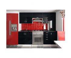 tendencio Cuisine complète 2m20 OXANE laquée - Noir
