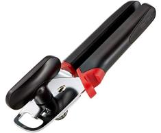 Tefal K2070514 Ingenio Ouvre-Boîte de conserve ustensile de cuisine noir et rouge avec anneau en silicone malin