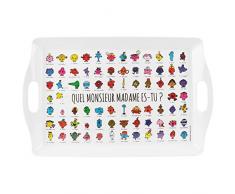 Mr et Mme - Grand Plateau De Service Licence Monsieur Madame Panorama Collection Personnage 50,5 x 31,5 cm