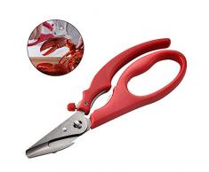 Ciseaux à Crustacés Ciseaux de cuisine Outil Pince de Crabe Sécateur à crustacés et fruits de mer, Acier INOX/ABS, 19 pouces