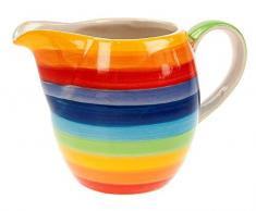 Windhorse arc-en-ciel à rayures en céramique Petit pot à lait – 9 cm – 200 ml