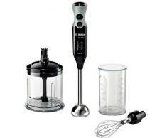 Bosch Mixeur Plongeant ErgoMixx MSM67160 – Mélangeur ultra puissant pour les usages intenses – Puissance de 750 W – Mini-hachoir et fouet inclus – Couleur : Noir/Gris