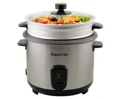 SUNTEC Cuiseur de riz RKO-9974 Thuy-Denise [capacité de 1 l, utilisable comme cuiseur vapeur, avec gobelet de mesure + pelle à riz, max. 400 watt]