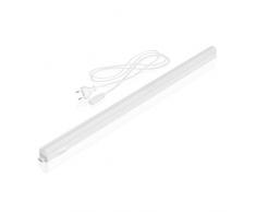 2x Luminaire LED tubulaire de parlat, blanc (montage sous meubles, applique) T5, 9 Watt, A+, 560 Lm