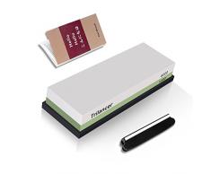 Pierre à aiguiser 1000/6000, Affûte-lame pour Couteaux, Affûtoir Trilancer, Aiguiseur de Couteaux avec Guide d’Angle