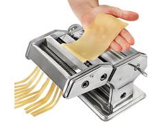Todeco Machine pour Faire des Pâtes, Machine à Pâtes, Spaghettis, tagliatelles, lasagnes, 6 réglages dépaisseur de 0,5 à 3 mm
