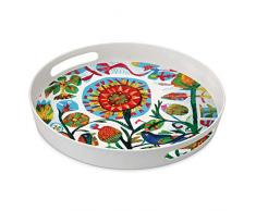 Home Collection Maison Cuisine Vaisselle Accessoires Plateau de Service avec Poignées Apéritif Motif Multicolore à Motifs