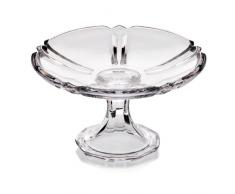 Présentoir à Gâteau sur pied, Panier à fruit, Assiettes à dessert, Plaque à gâteau sur pied, plates dessert, "NADINE", transparent, Ø 17.5 cm, cristal, style moderne (GERMAN CRYSTAL powered by CRISTALICA)