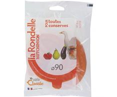 Hutchinson Sachet de 10 Rondelles Universelles avec un Nez Caoutchouc Orange dia 85 pour terrines 350g ou bocaux 1/2L-3/4L-1L-1,5L-2L