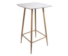 AltoBuy Syoda - Mange-Debout Carré Plateau Blanc