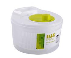 cucheeky Essoreuse à salade, grande sécheuse manuelle manuelle en plastique optimale avec passoire de vidange pour salade de fruits de légumes (8,86 * 6,10 po)