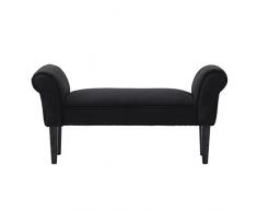 Homcom Banc Banquette Design Contemporain accoudoirs courbés Grand Confort 102L x 31l x 51H cm Noir