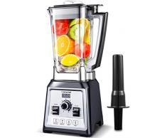 AMZCHEF Blender 2000W, Blender Smoothie, Mixeur Multifonction, Mixeur Puissant avec 8 Vitesses Réglables/4 Programmes Prédéfinis/25000tours/min/Jarre Tritan 2L sans BPA/Recette/Brosse de nettoyage