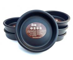 IKOCAT® 6 Cassolettes Noires cassole Ramequin pour Cuisson ou Service 12cm