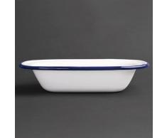 Olympia gm511 Plat à Tarte en émail, rectangulaire, 180 mm x 135 mm (Pack de 6)