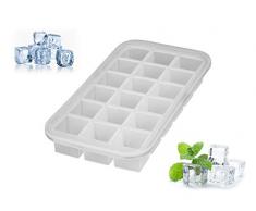 Levivo 331800000030 Bac à glaçons en silicone pour 18 cubes, Blanc, 27,8 x 14,2 x 3,6