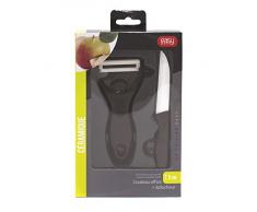 Easy Make - Coffret Couteau office en céramique 7,5cm + Eplucheur en céramique