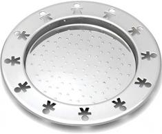 Alessi Akk80/15 Mini Girotondo dessous de Bouteille Antiventouse en Acier Inoxydable 18/10 Brillant, Set de 2 Pièces