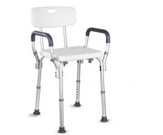 HAIRBY Tabouret de Douche Tabouret de Douche Amovible et Robuste Hauteur Réglable Antidérapant Charge 150kg