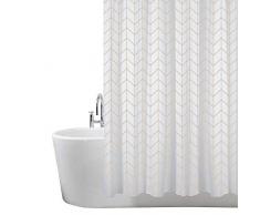 Ansio Rideau de Douche 100 % Polyester Motif Chevrons 180 x 180 cm