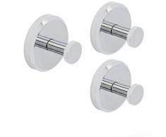 OCTOPODIS - 1001 - Crochet Ventouse Design - PVC effet Chrome Porte Serviettes Fixation Puissante Crochets daspiration Vacuum - Carreau et Porte de Cuisine, Salle de bains, Verre, Vitres - X 3