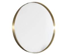 JJHOME-Miroirs Grand Miroir Mural Rond Moderne avec Structure en métal, Meuble-lavabo, Chambre ou Salle de Bains en Verre Flottant Soutenu par Argent (40 à 80 cm de diamètre)