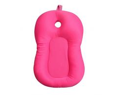 Baby Bath oreiller, 4EVERHOPE flottant anti-dérapant baignoire coussin de bain siège de soutien pour le nouveau-né 0-6 mois (Rose)