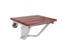 QING MEI Chaise De Douche En Bois Massif Tabouret De Salle De Bain Siège Mural Chaise De Salle De Bain Tabouret Toilette Salle De Bain Changer De Chaussure Chaise Chaise Murale Tabouret Rabattable A++