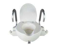 Mobiclinic Rehausseur Toilette | Réhausse WC | Couvercle, accoudoirs Amovibles | Hauteur 10 et Assise: 40 cm | Alcalá