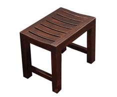 TJLSS Tabouret - Carré en Bois Massif en Bois Tabouret Tabouret Salle De Bains Anti-Corrosion Petit Banc en Bois Salle De Douche