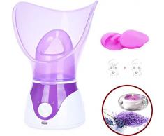VOUMEY Vapeur Facial, Nano Ionic Vapeur Visage Soins Personnels de la Peau Facial Steamer pour Nettoyage en Profondeur et Blackheads Soins Thermique Vapeur pour Humidificateur de Visage Pores de Sauna