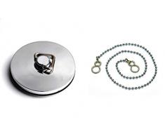 Bulk Hardware BH03917 Bouchon de baignoire en Métal Chromé, 45 mm