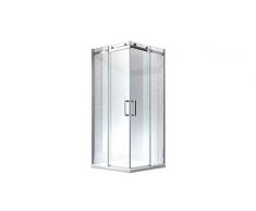 Glaszentrum Hagen - Artemis - Douche - Douche Coin-Forme - Cabine de douche - Paroi de douche - 8mm - Système coulissant - Verre trempé - Anti-Calcaire Revêtement (90x90x195cm)
